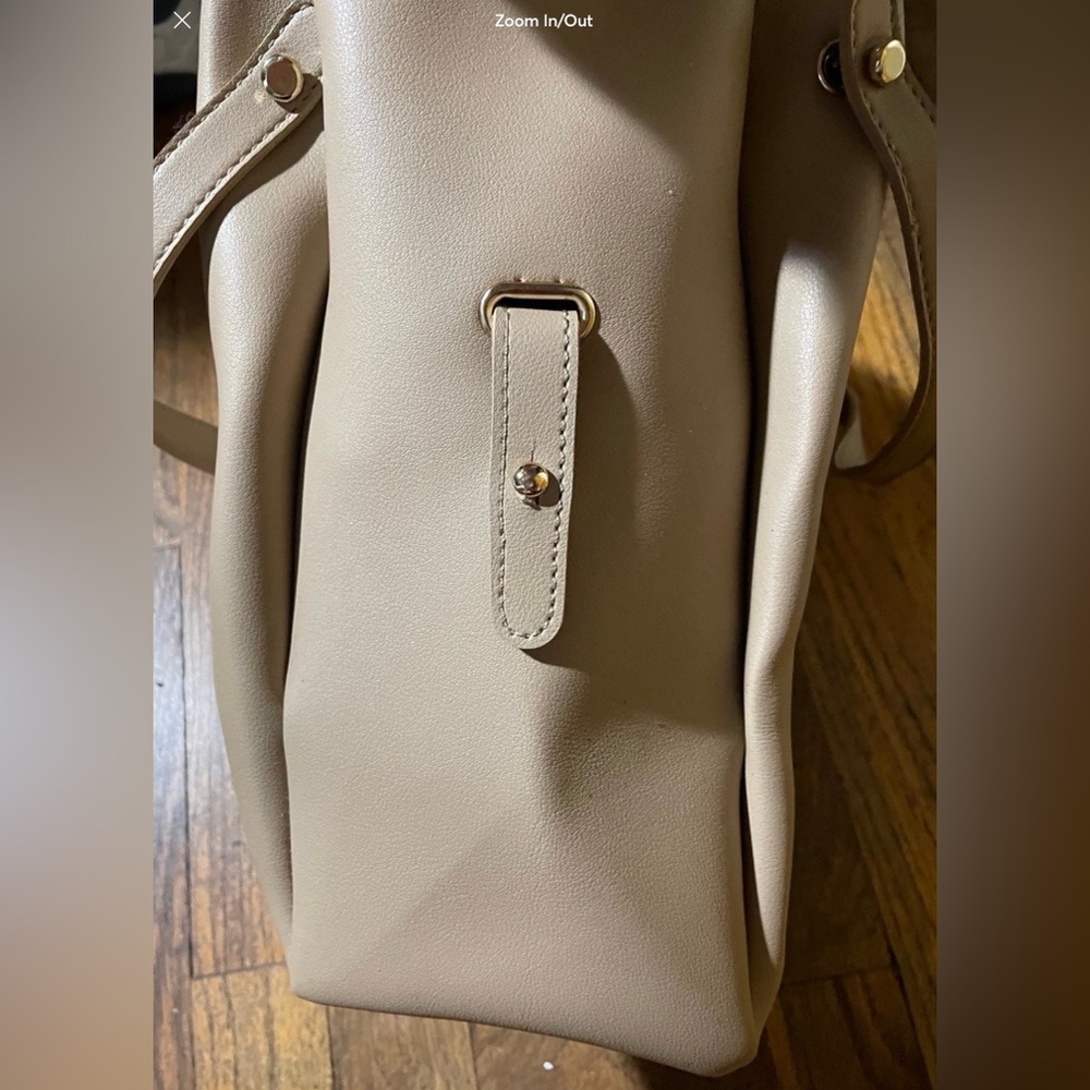 Yoki Taupe Satchel with Tassel - Picture 8 of 12